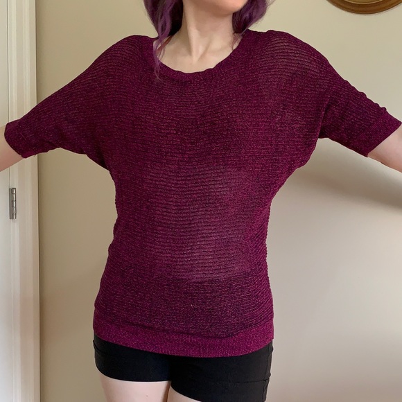 Fuchsia batwing shirt - Picture 3 of 4